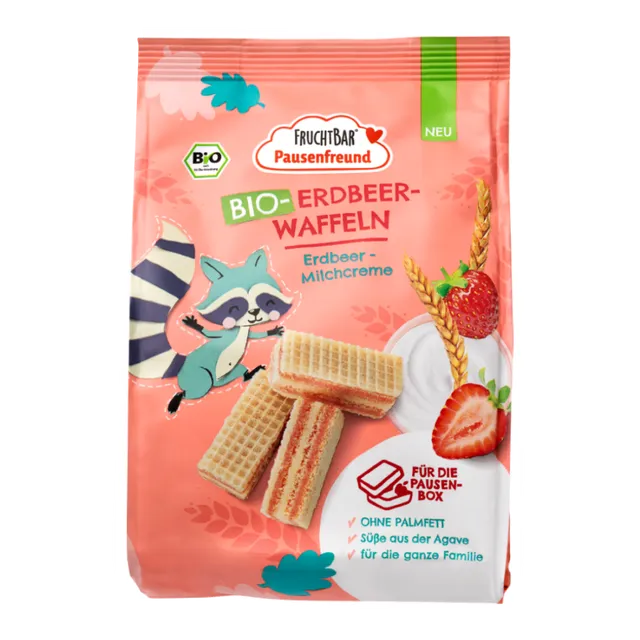 FruchtBar Bio Kekse gaufrettes fraise bio pièce dès 3 ans