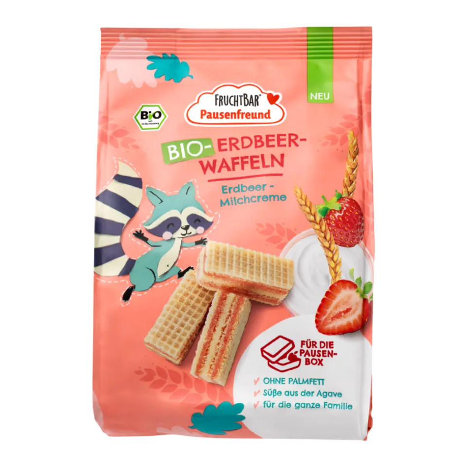 FruchtBar Bio Kekse gaufrettes fraise bio pièce dès 3 ans