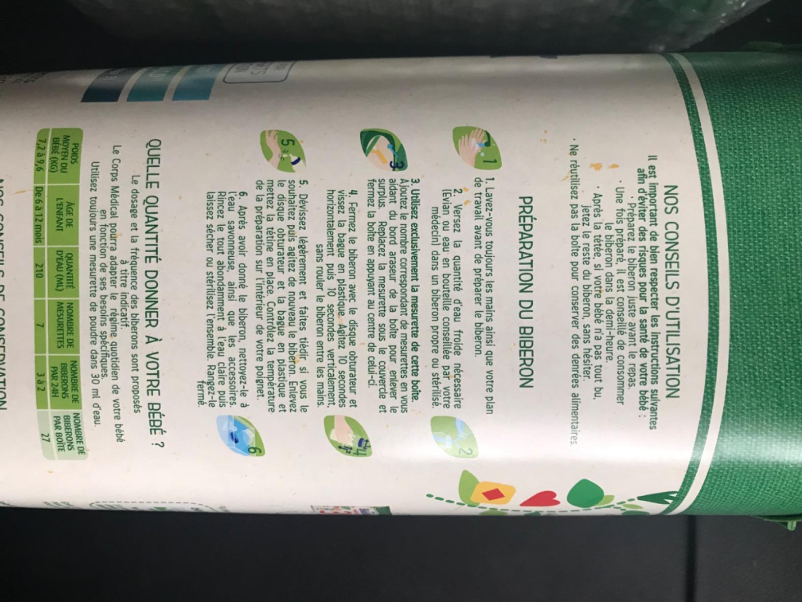 Blédina Blédilait 2 Lait en Poudre 6-12 Mois 900g x3 au DHA