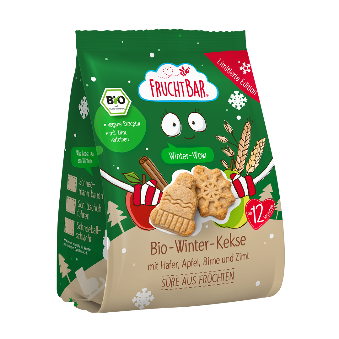 FruchtBar Bio Kekse hiver biscuit bio épeautre 12 mois