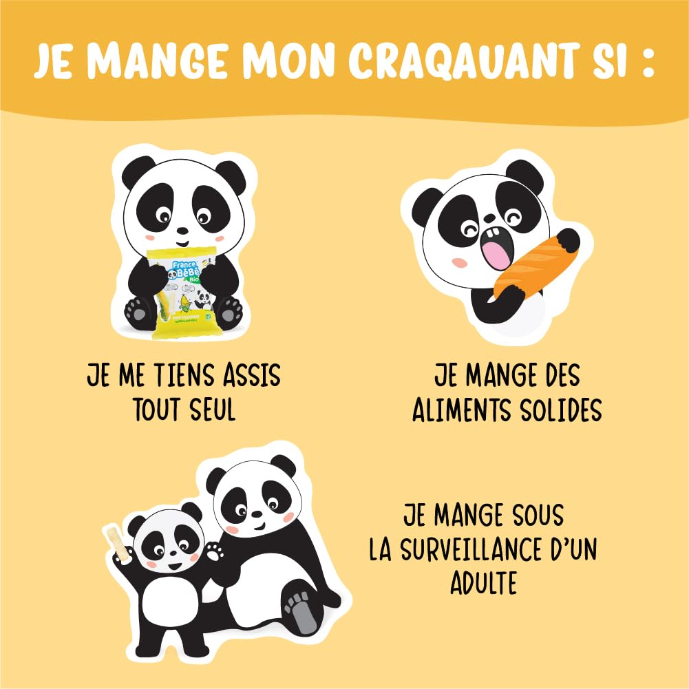 France Bébé Mon Craquant biscuit maïs soufflé bio 8x20g