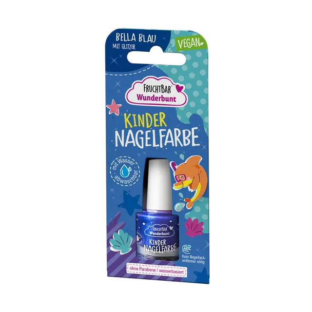 FruchtBar Bella Blau vernis enfant bleu paillettes à l'unité