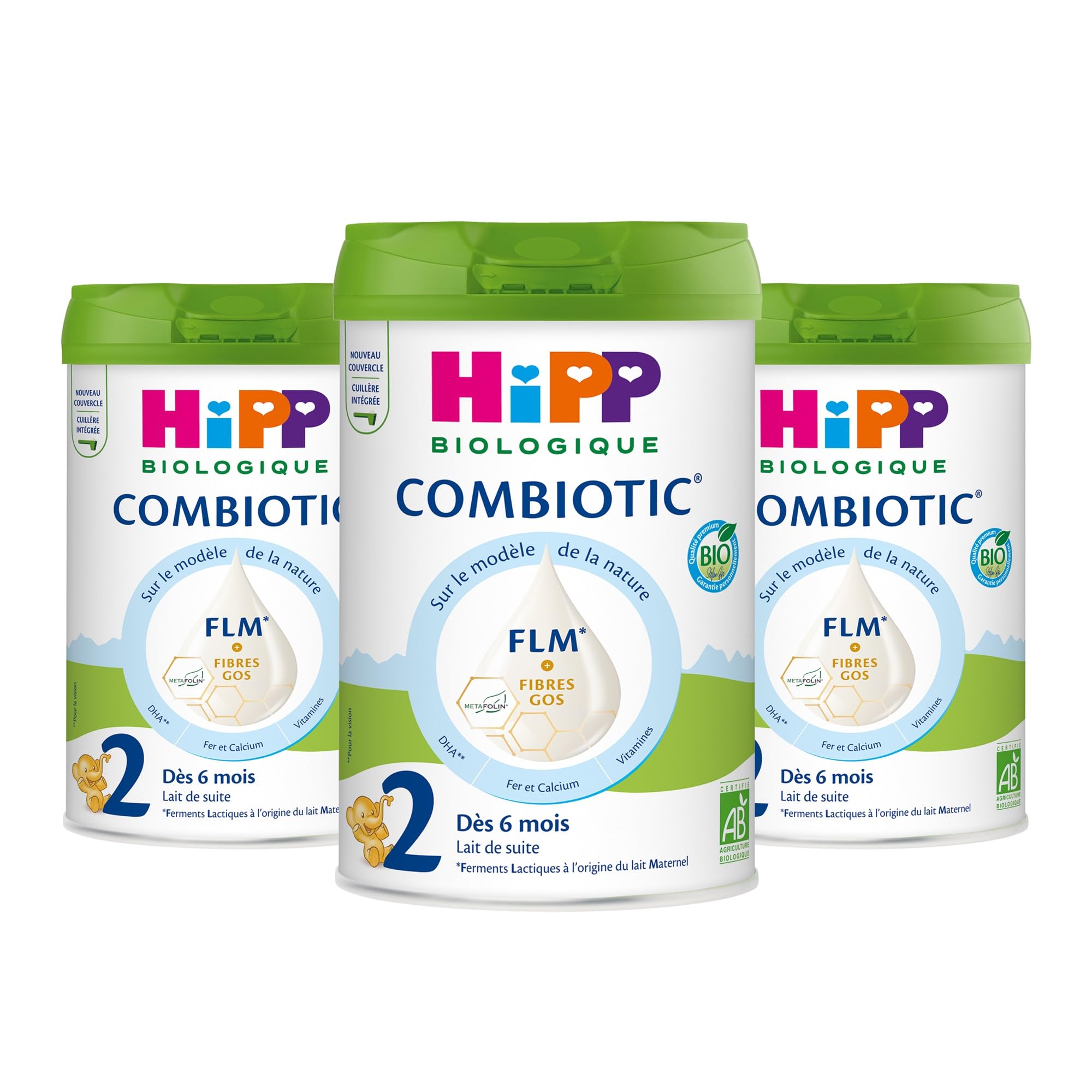 HiPP Laits Croissance Combiotic Lait 3 Bio 800g lot de 3
