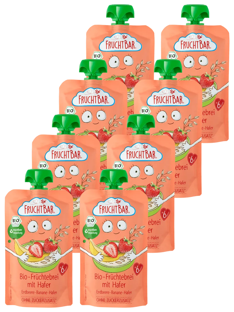 FruchtBar Bio Quetschies Fruits Avoine gourde bébé 120g dès 6 mois