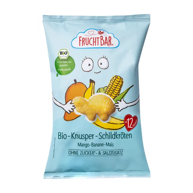 FruchtBar Bio Snacks Knusper Schildkröten snack bébé banane pièce