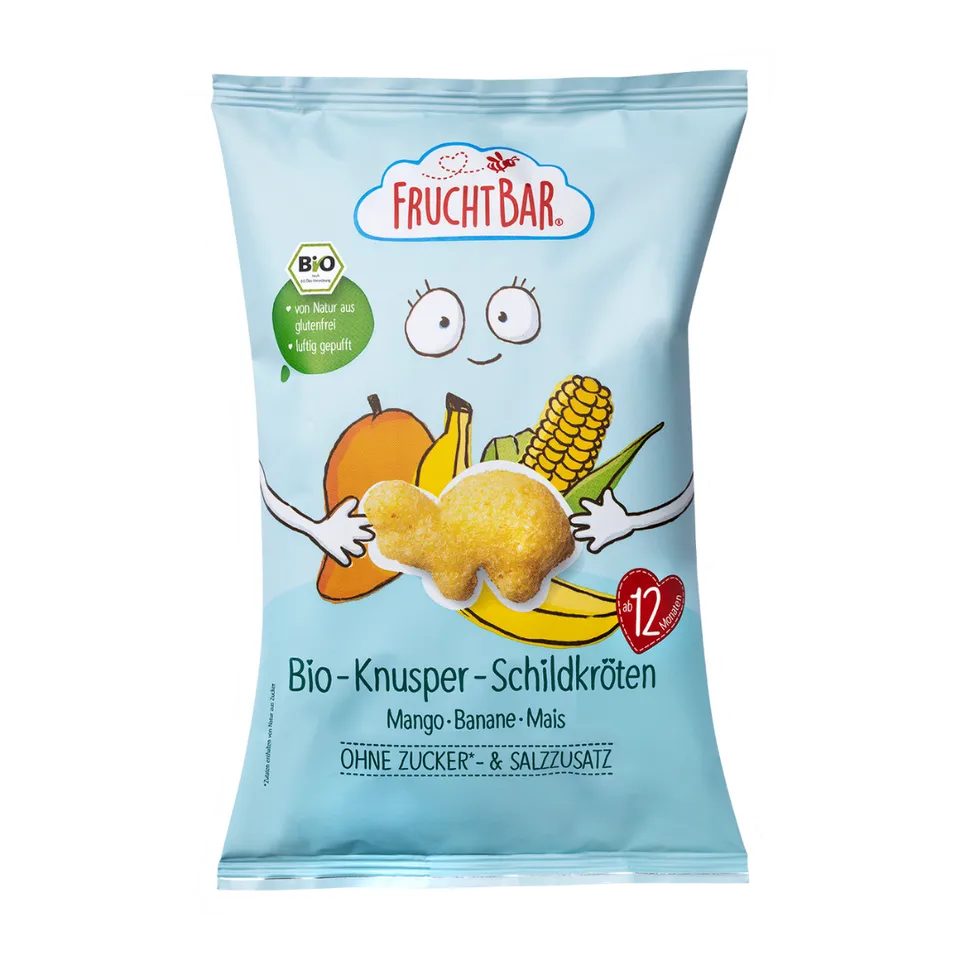 FruchtBar Bio Snacks Knusper Schildkröten snack bébé banane pièce