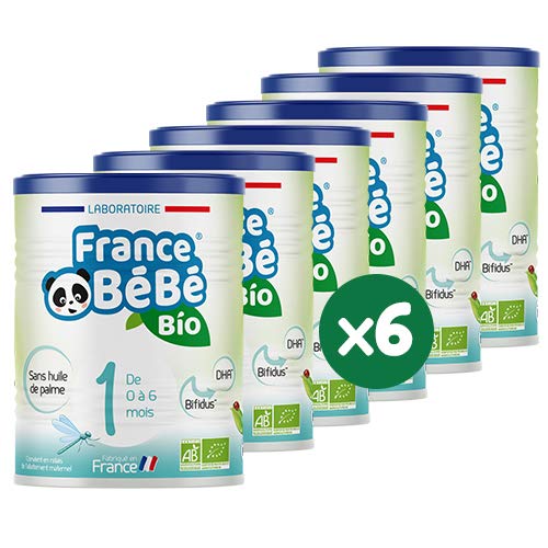 France Bébé Laits en poudre lait 1er âge 0-6 mois 6x400g bio