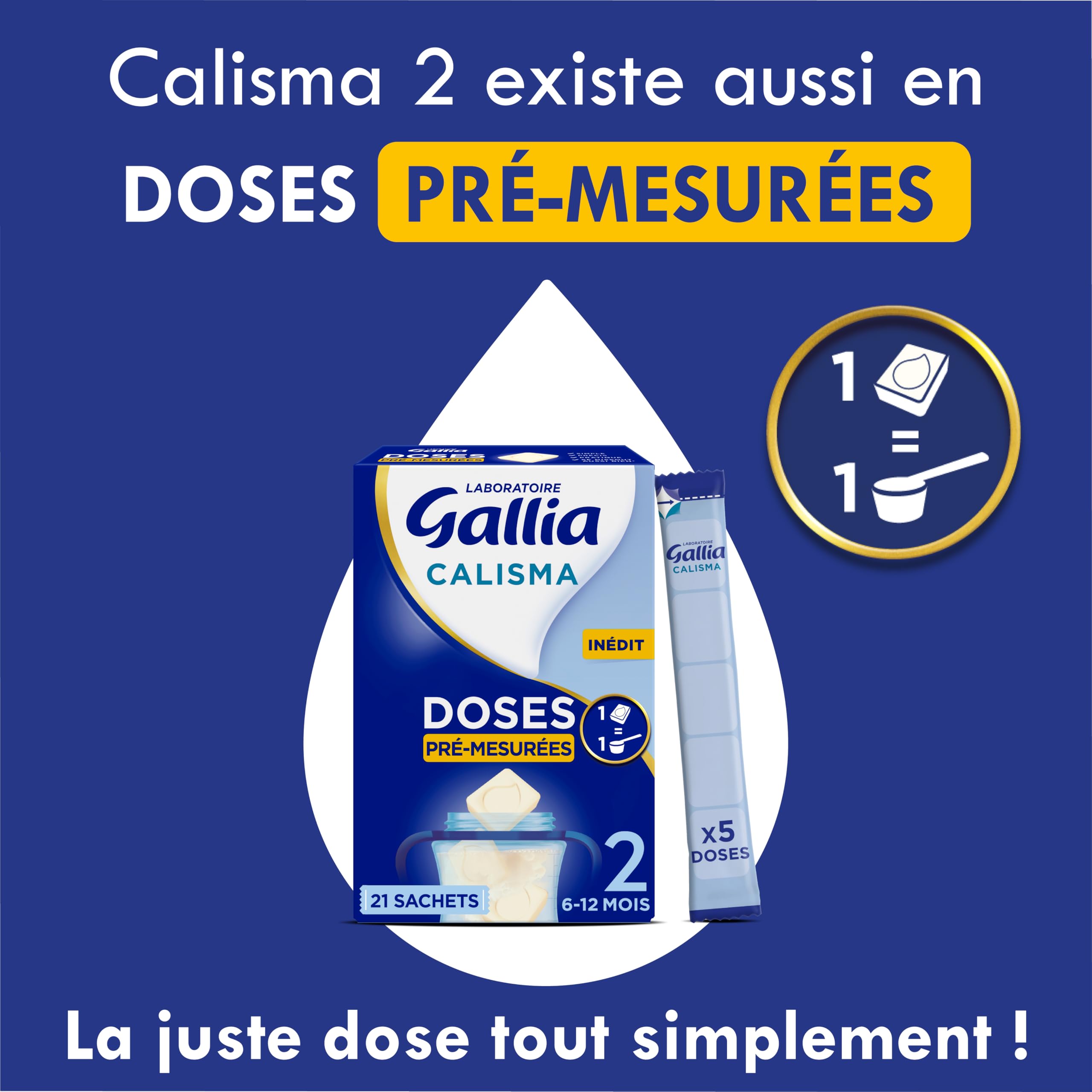 Gallia Calisma 2 lait suite poudre 6 mois 3x830g