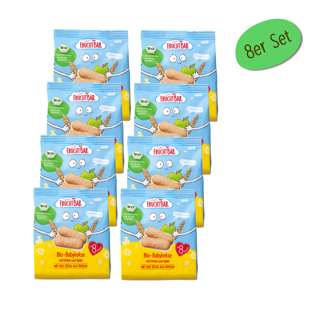 FruchtBar Bio Kekse biscuits bébé épeautre pomme pièce dès 8 mois