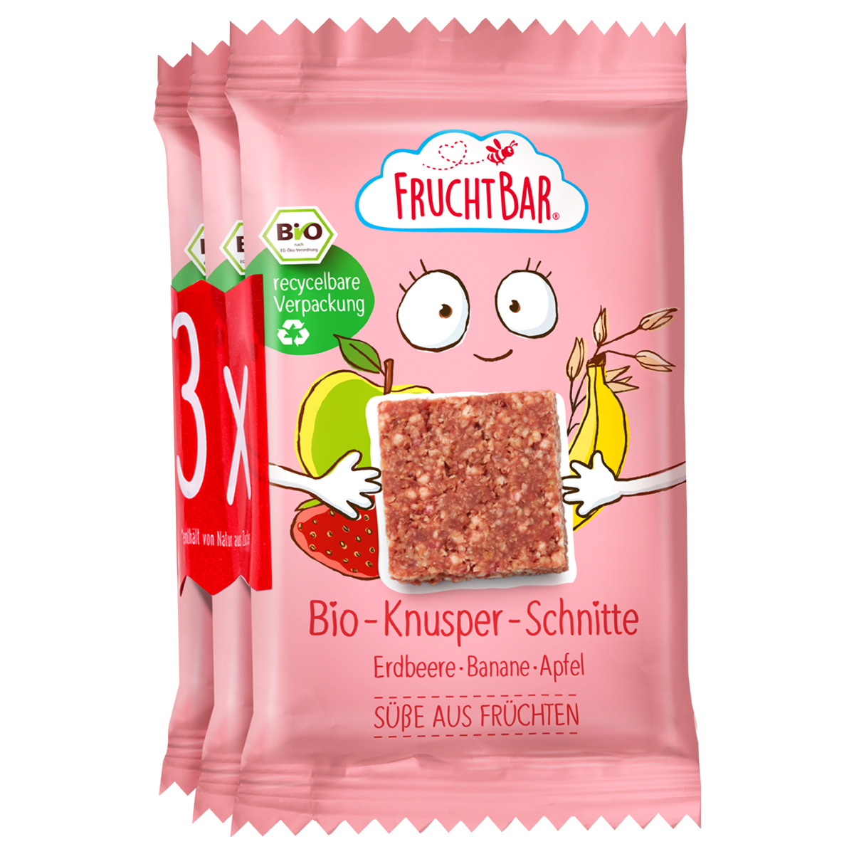 FruchtBar Bio Riegel barre céréales bébé pomme banane pièce