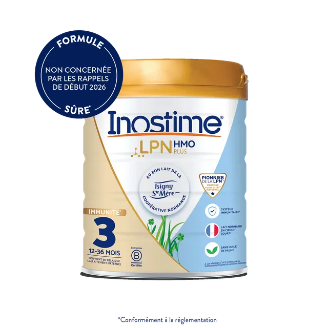 Inostime Lait de Croissance 3ème âge 1 boîte sans huile de palme