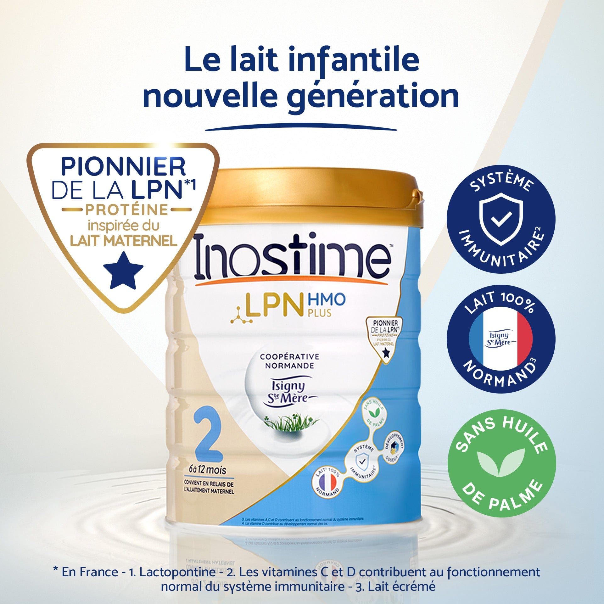 Inostime Lait Infantile 2ème âge 1 boîte sans huile de palme