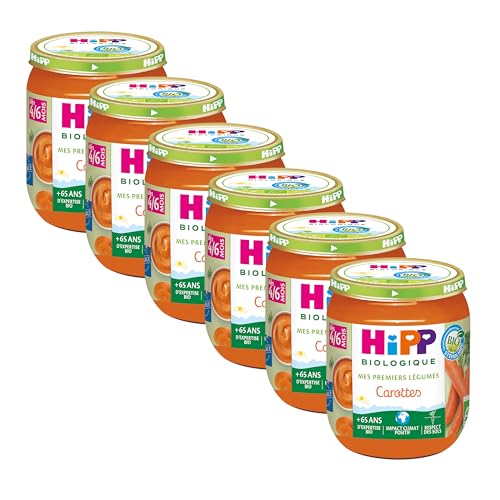 HiPP Mes 1ers petit pot bébé carottes bio 6x125g lisse