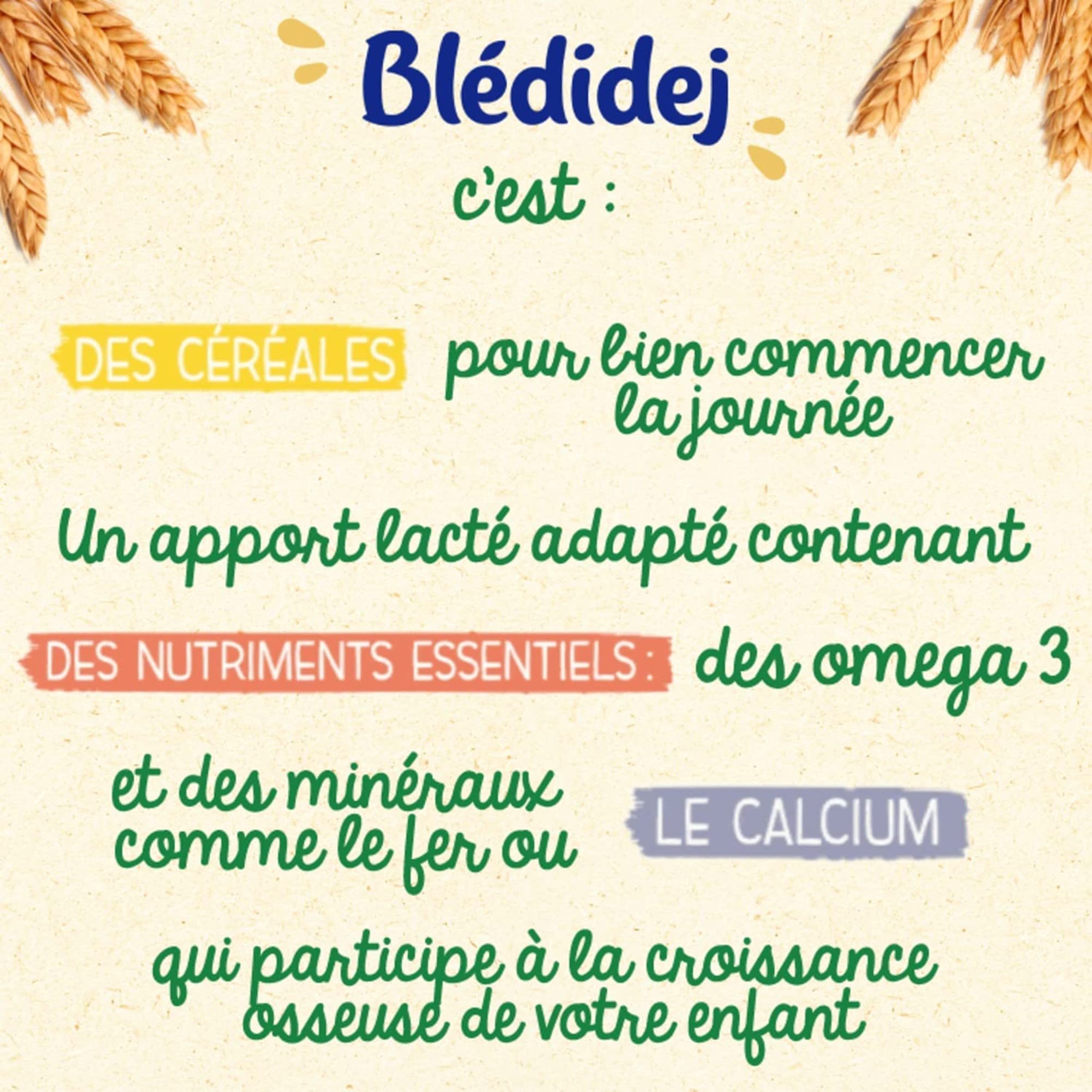 Blédina Blédidej Céréales Choco Biscuité 500ml pack de 6