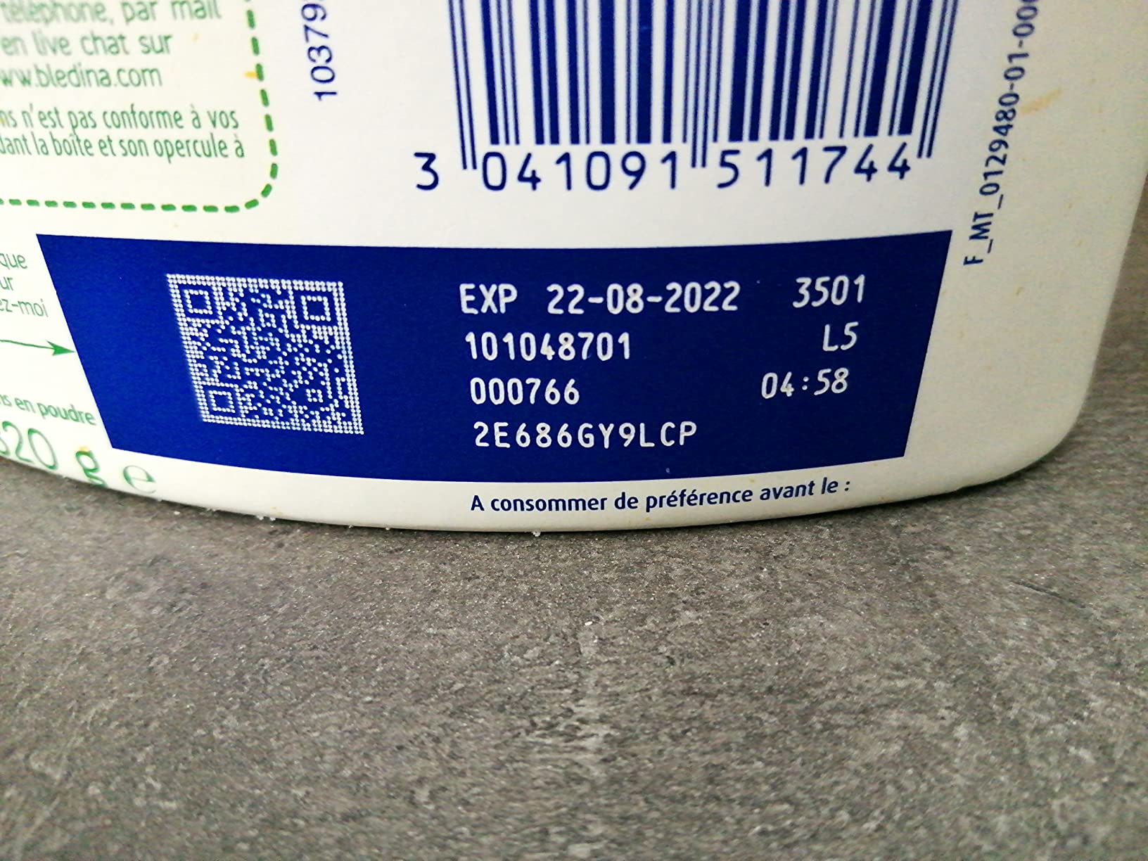 Blédina Blédilait Blédigest 1 lait nourrisson 0-6 mois 3x820g