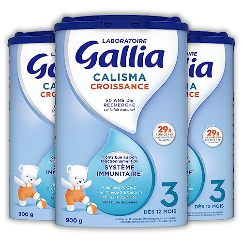 Gallia Calisma 3 Lait en Poudre Croissance 12 Mois 900g x3 au Fer