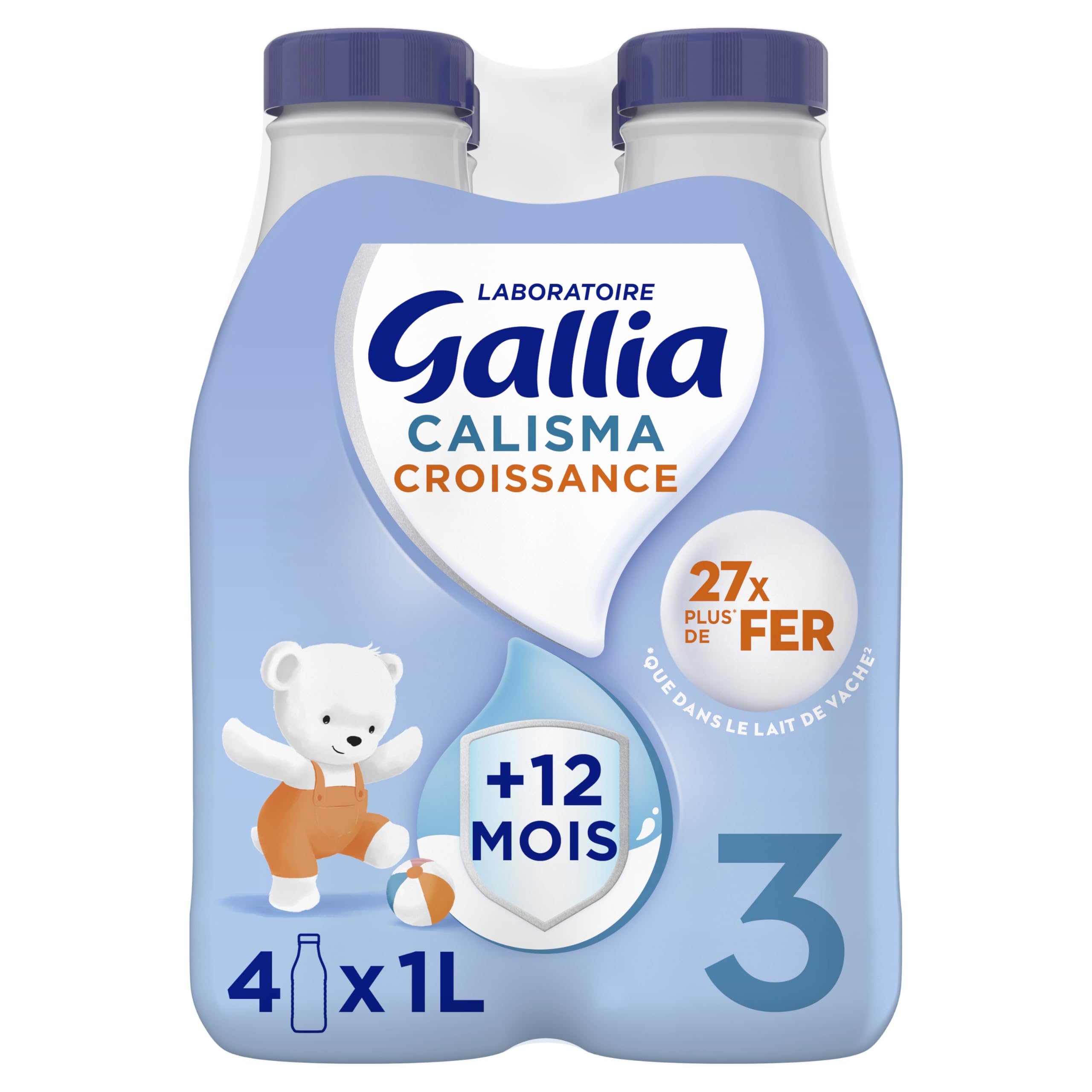 Gallia Calisma lait croissance liquide 12 mois 4x250ml