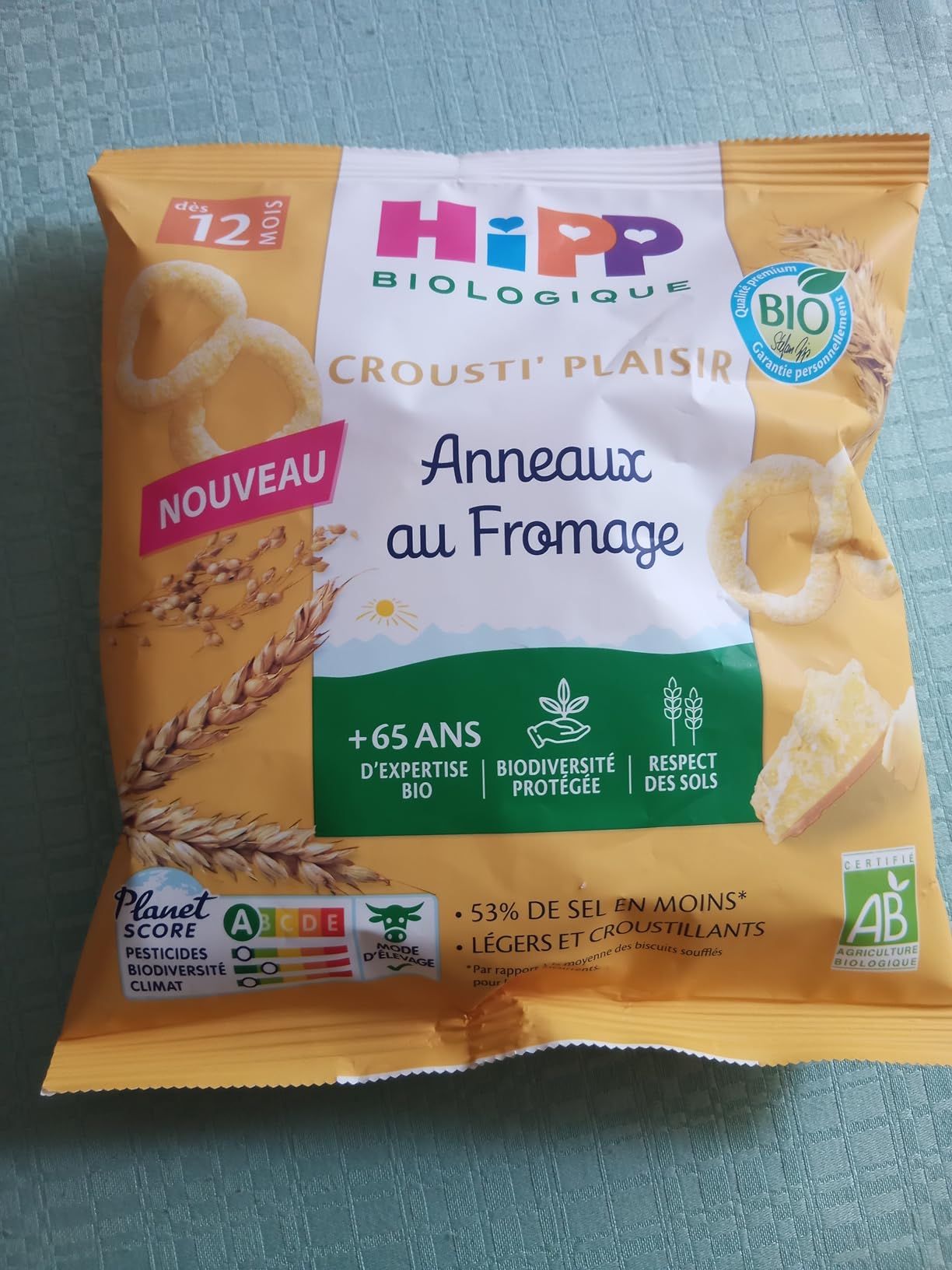 HiPP Goûters Anneaux Fromage Bio 25 g Parmesan