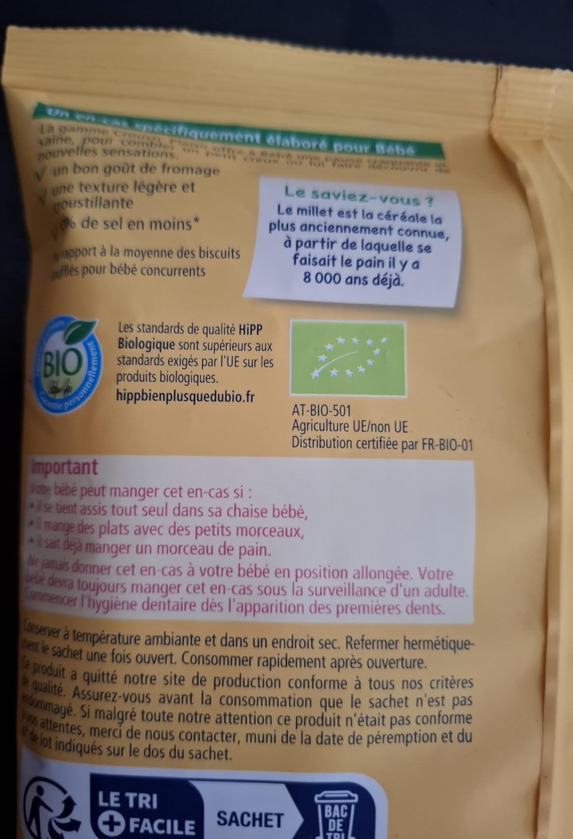 HiPP Goûters Anneaux Fromage Bio 25 g Parmesan