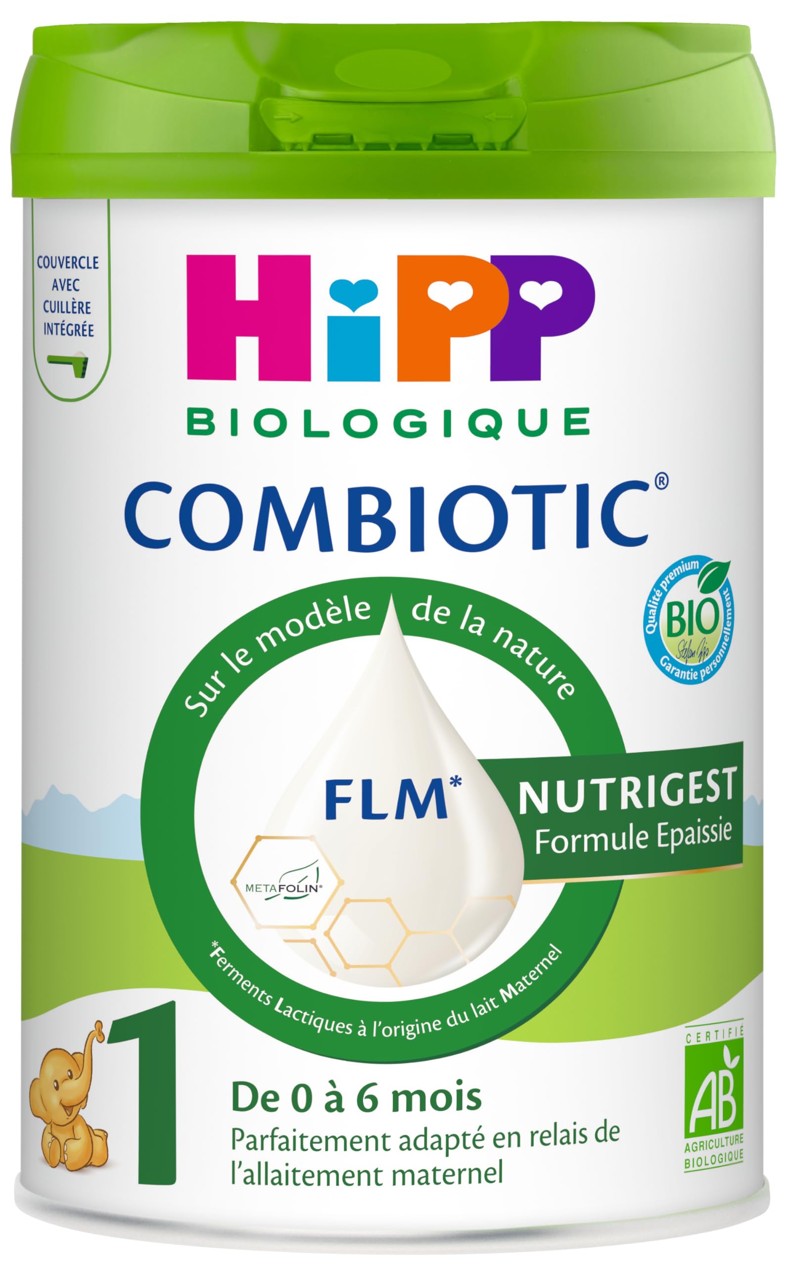 HiPP Combiotic Nutrigest Lait 1er Âge 800 g Bio Épaissi