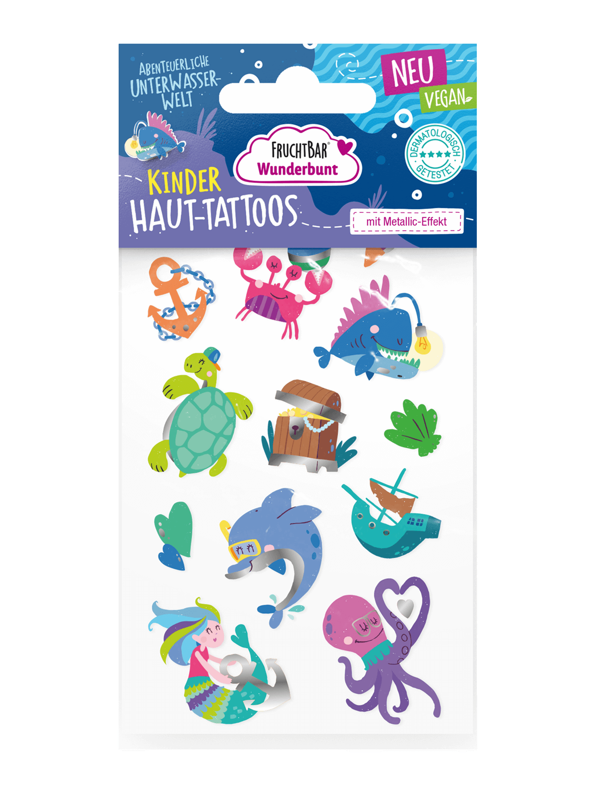FruchtBar Geschenke Wunderbunt Set coffret tatouages et vernis dès 3 ans