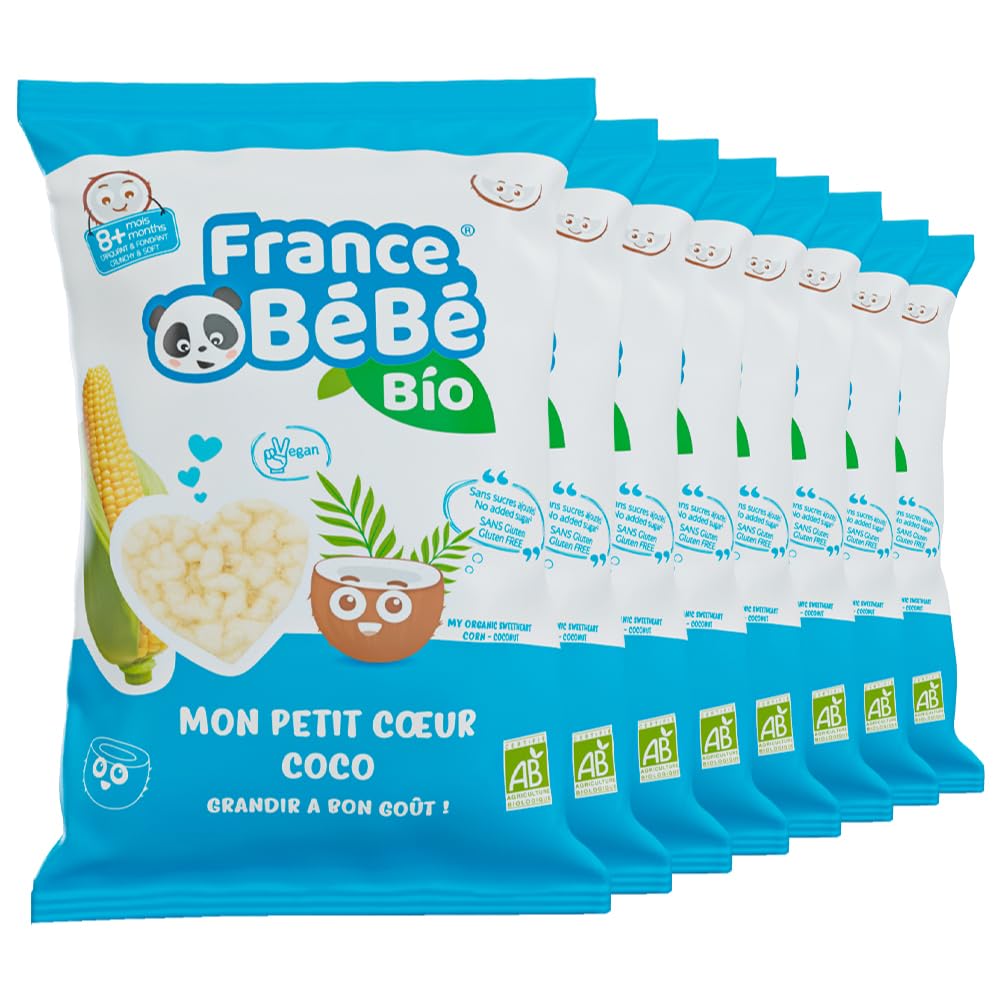 France Bébé Biscuits maïs soufflé coco vegan 8x30g