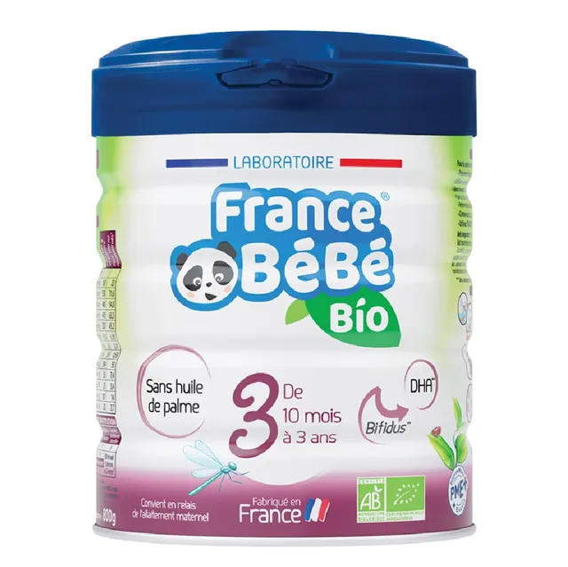 France Bébé Bio Lait Croissance 3 poudre 800g dès 10 mois
