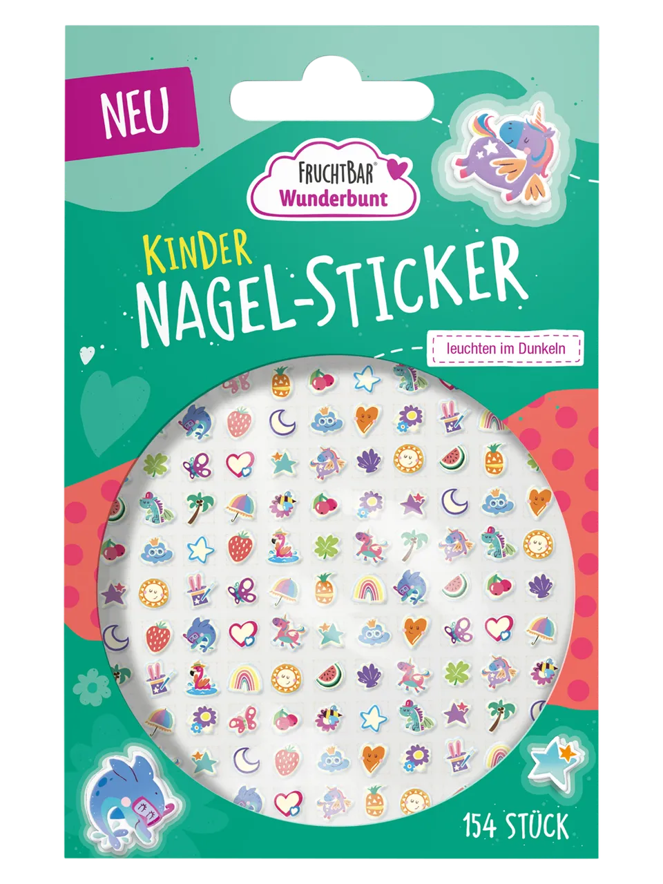 FruchtBar Wunderbunt stickers ongles enfant pièce unique