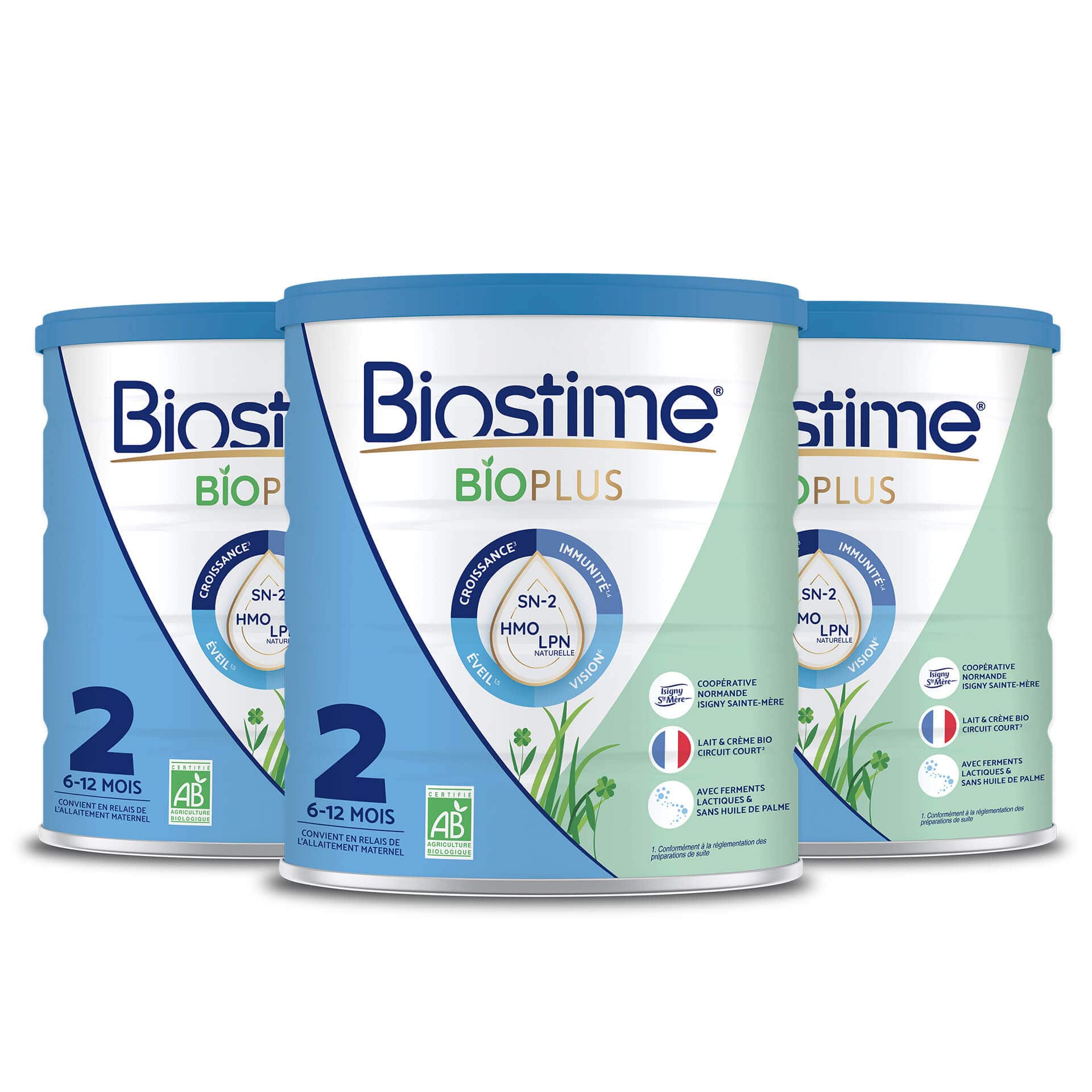 Biostime Bio Plus Lait 2ème Âge bio 1 boîte sans huile de palme