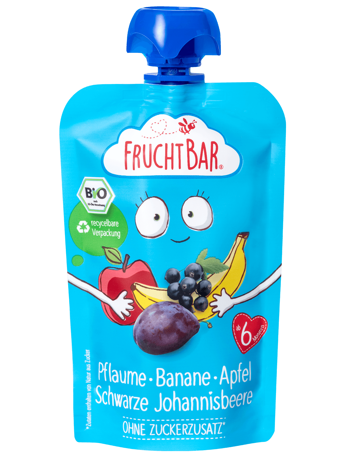 FruchtBar Bio Quetschies gourde compote prune banane 6 mois