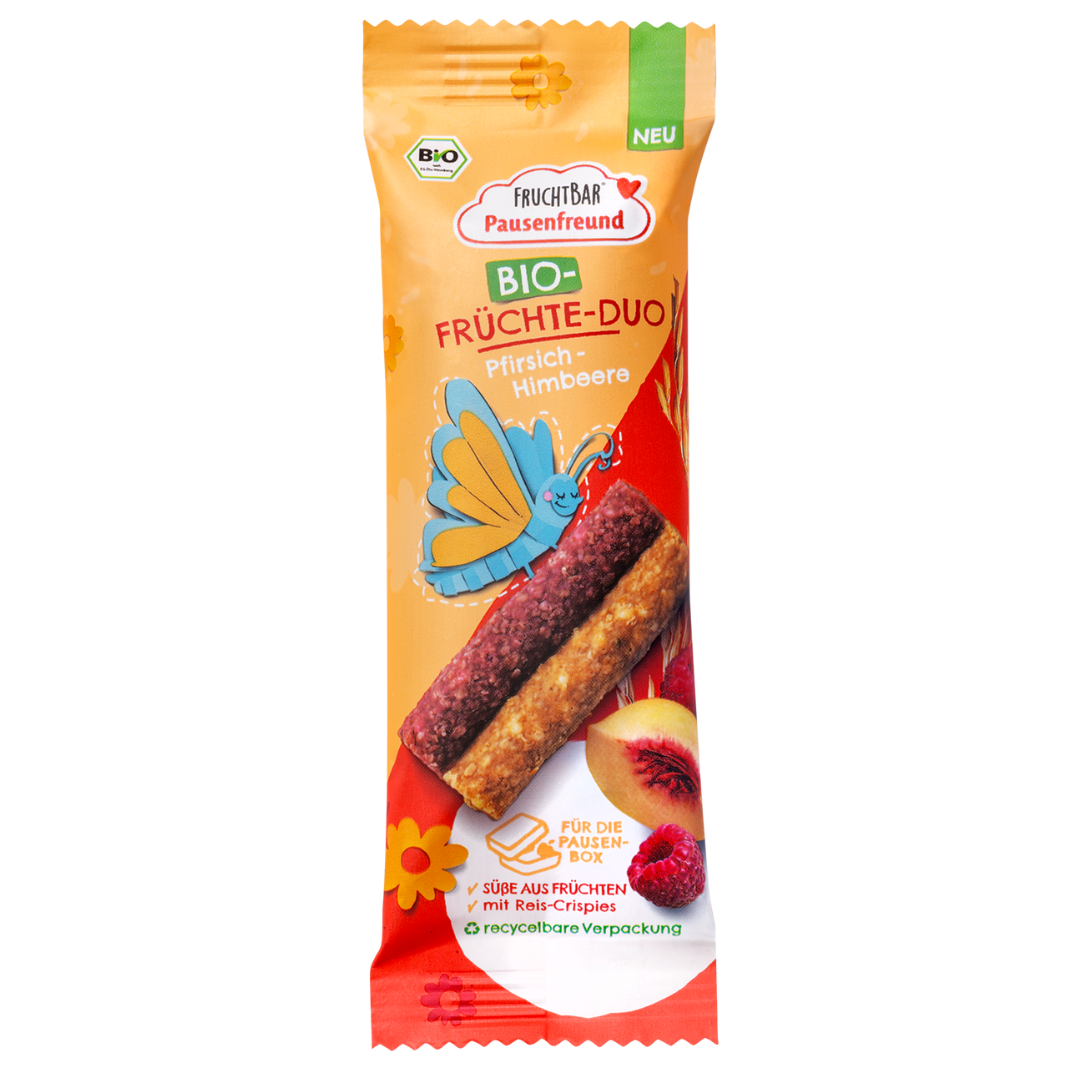 FruchtBar Bio Riegel Box Barres Enfant Fruits Avoine 3 ans