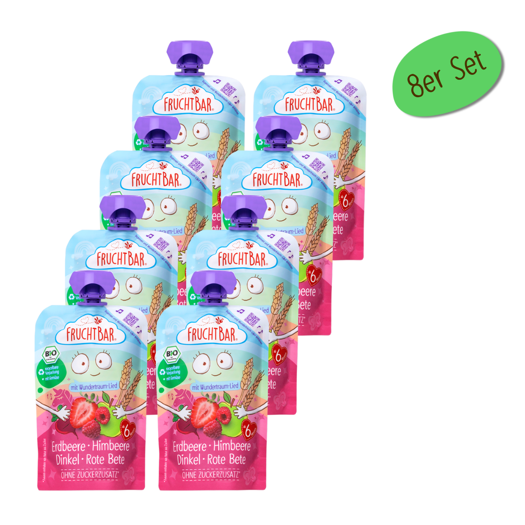 FruchtBar Bio Quetschies gourde fraise framboise épeautre