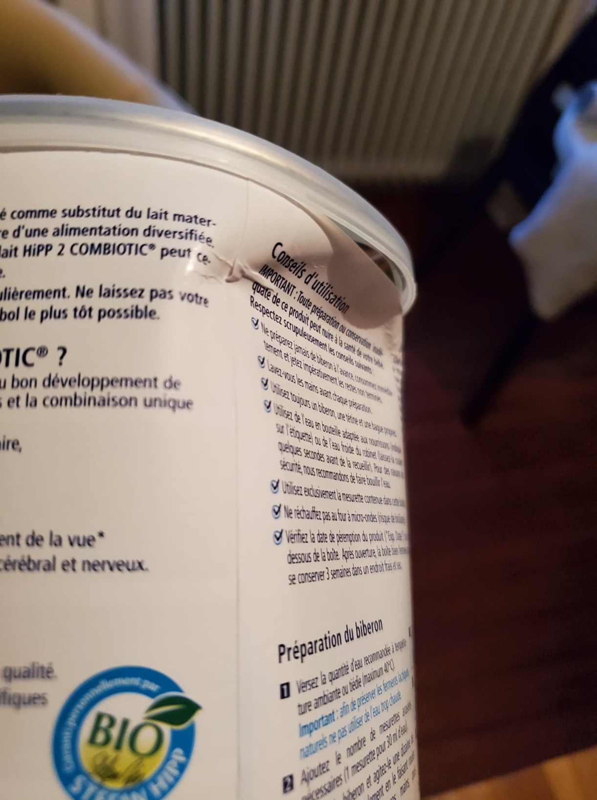 HiPP Combiotic Lait 2 lait de suite 6 mois+ 3x800g bio