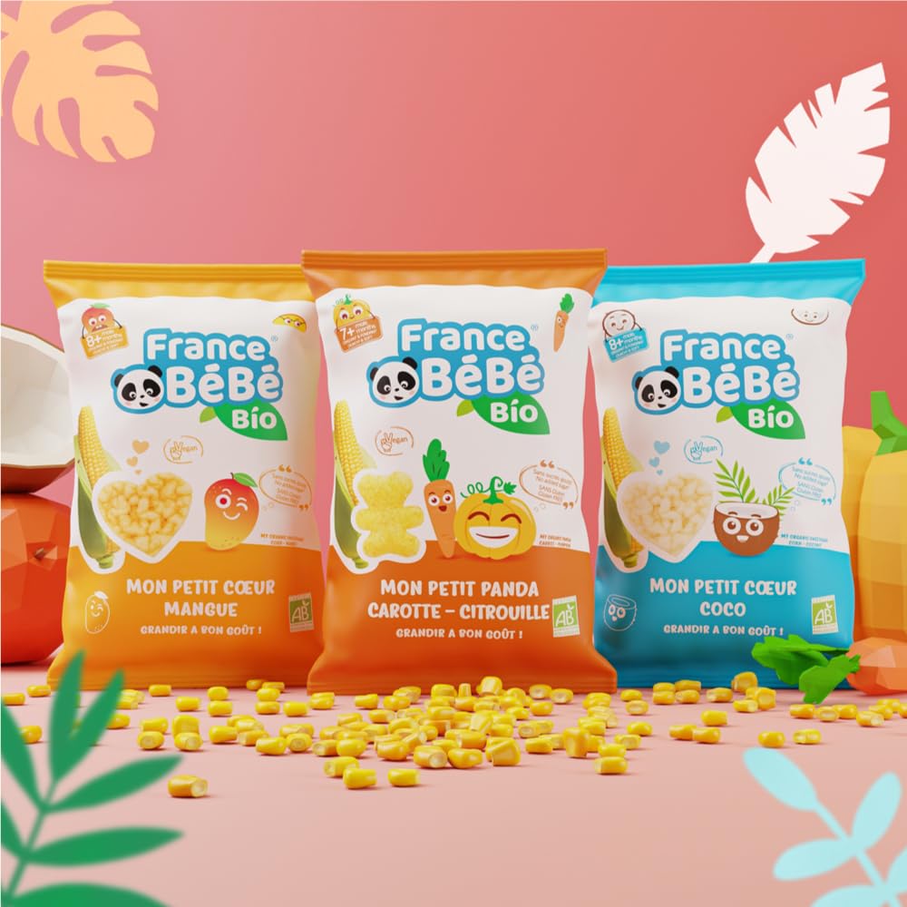 France Bébé Biscuits maïs soufflé coco vegan 8x30g