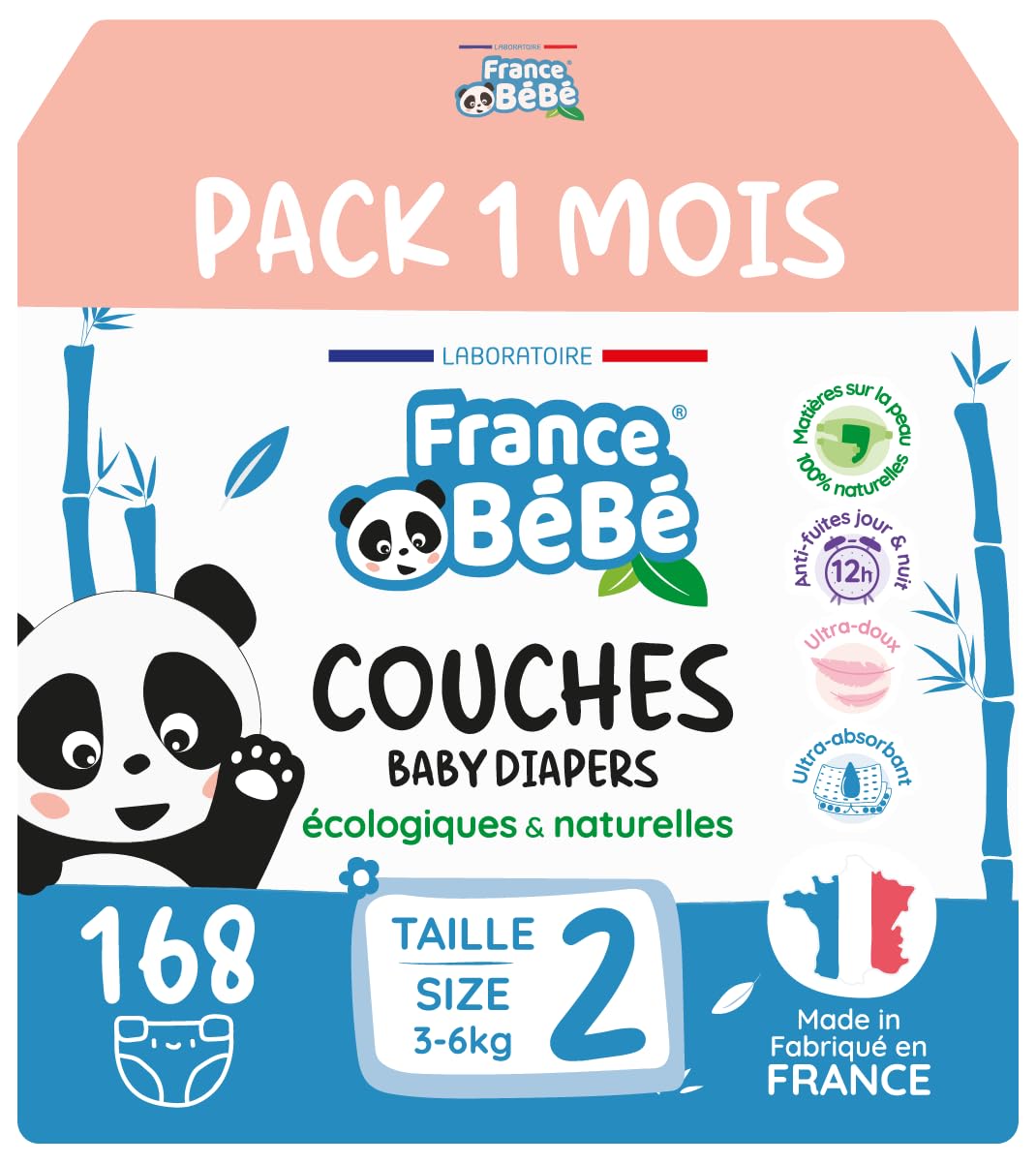 France Bébé Couches écologiques taille 3 couches 4-9 kg lot 162