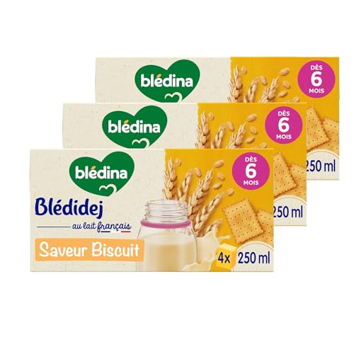 Blédina Blédidej Biscuit céréales lactées 6 mois 12x250ml
