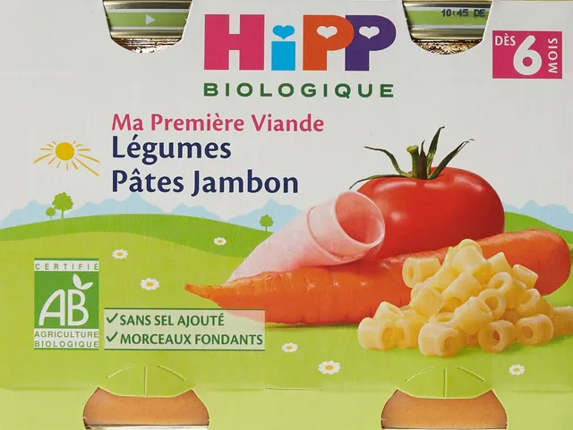 HiPP Menus du midi Ma Première Viande 190g lot de 12 dès 6 mois