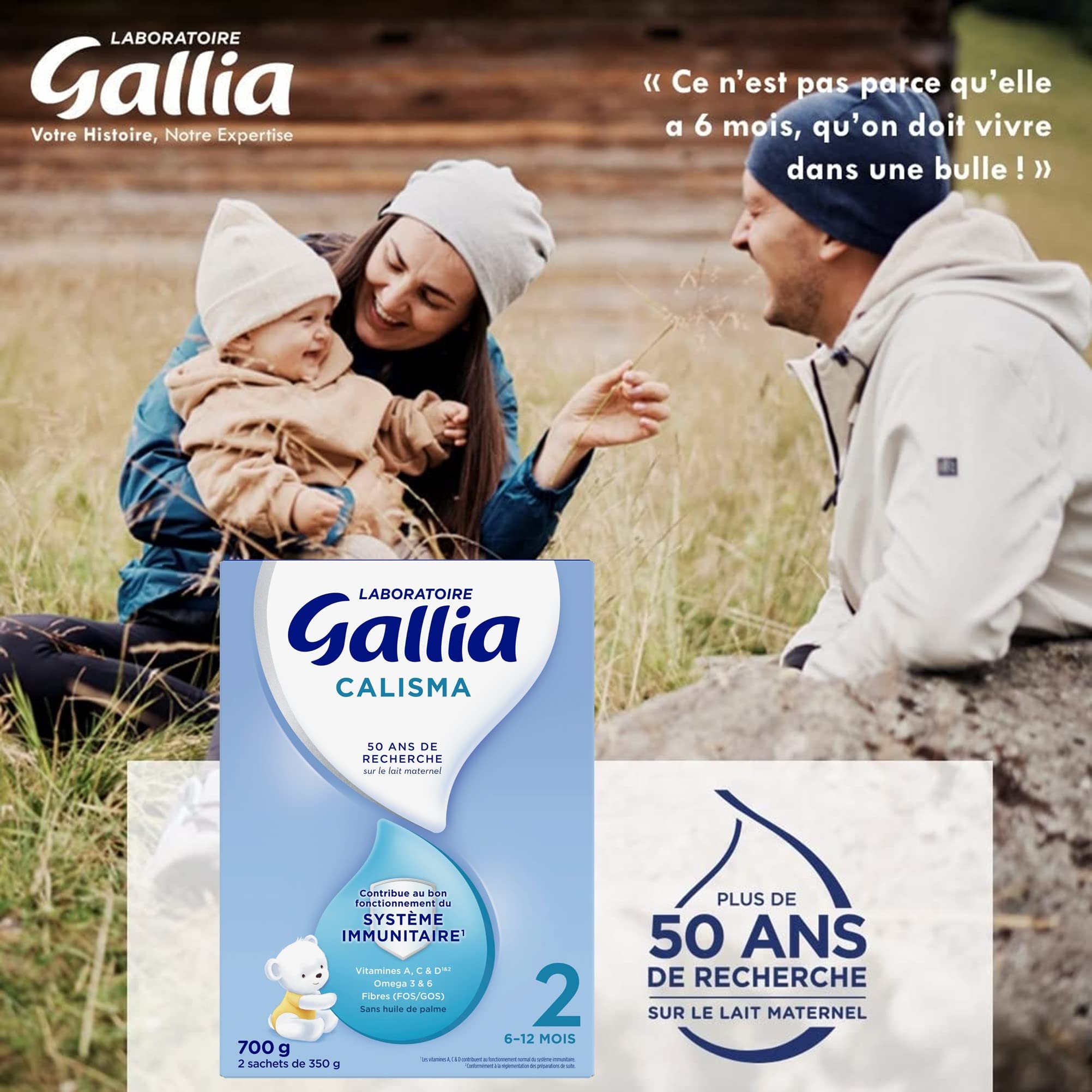 Gallia Calisma 2 lait poudre 6-12 mois 4x700g DHA