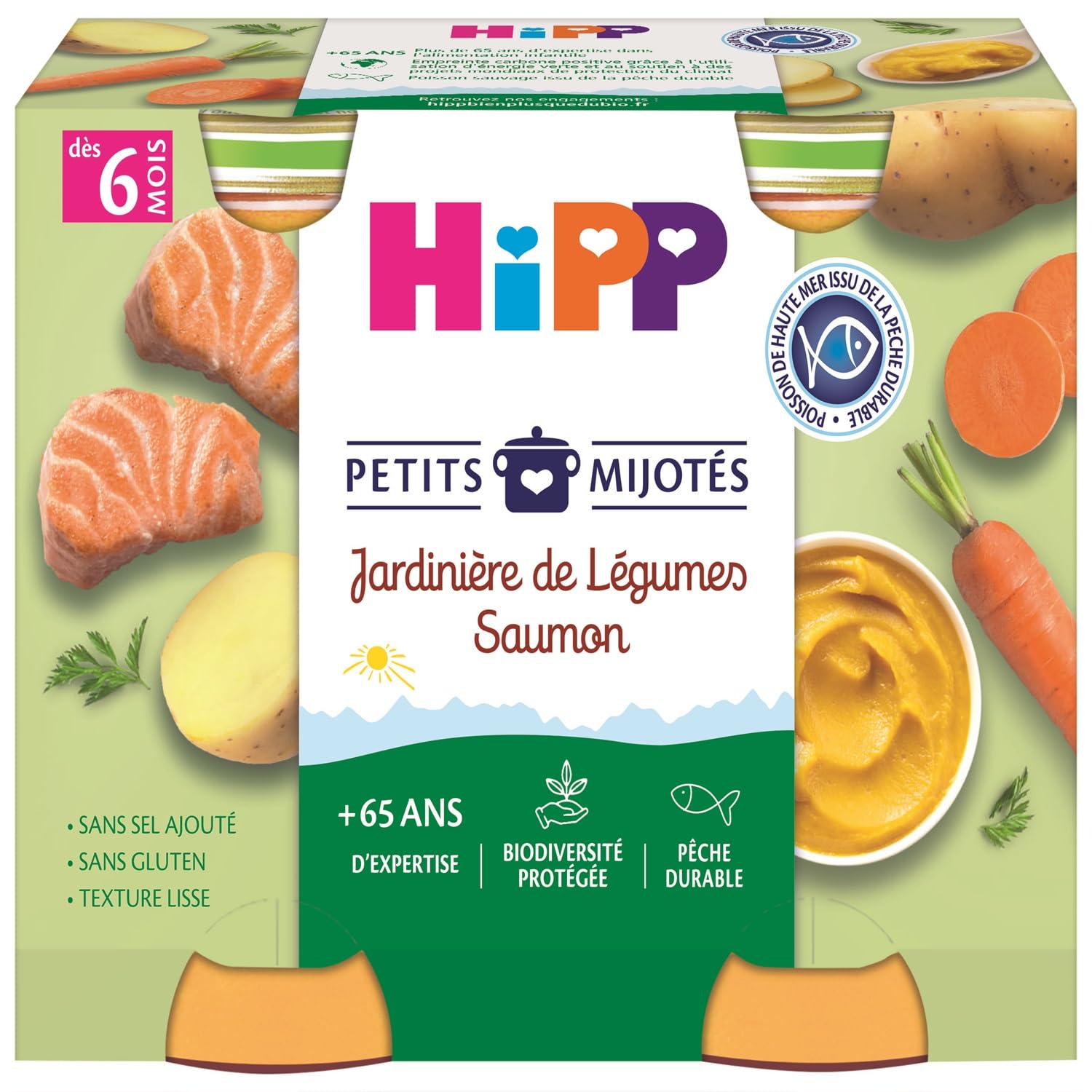 HiPP Petits Mijotés Jardinière petit pot 6 mois 2x190g