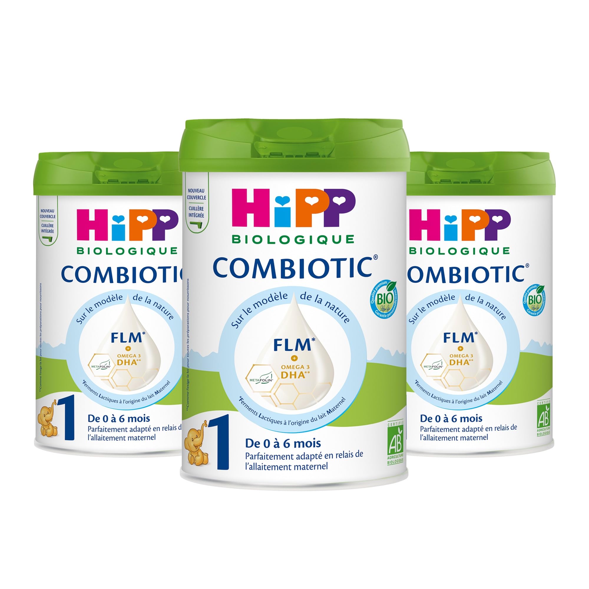 HiPP Laits Croissance Combiotic Lait 3 Bio 800g lot de 3