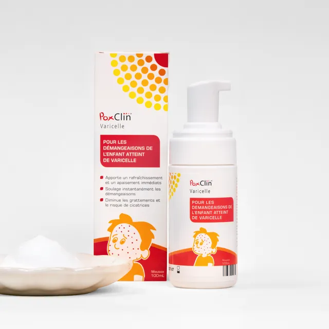 PediAct PoxClin Varicelle Mousse 100mL démangeaisons