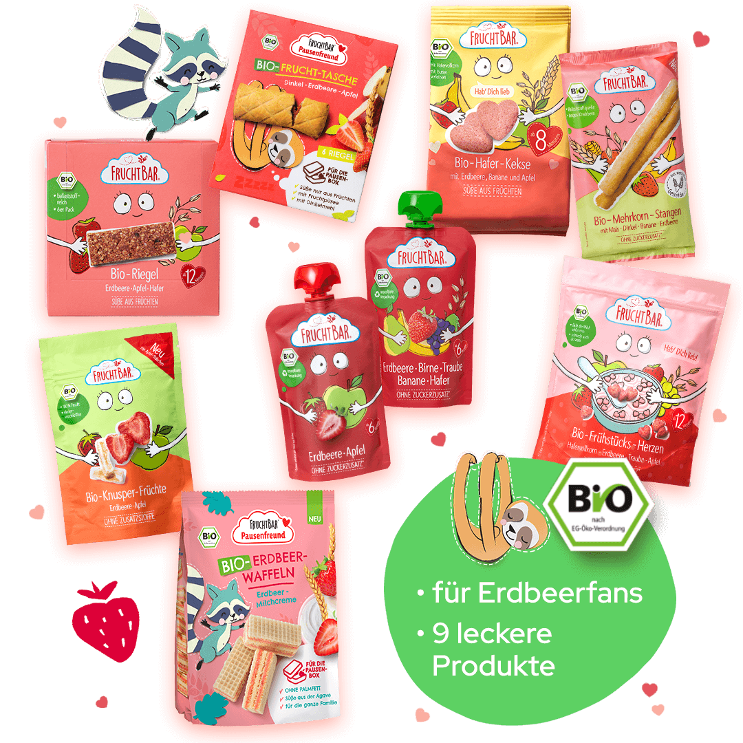 FruchtBar Geschenke snacks fraise bio dès 3 ans