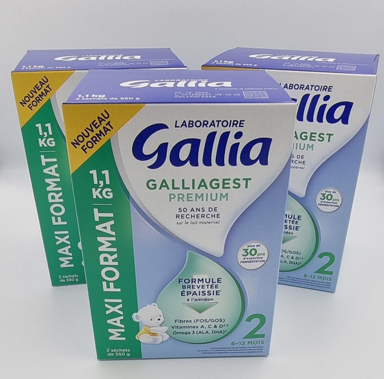 Gallia Galliagest Premium 2 Lait Poudre 1,1 kg Lot 3
