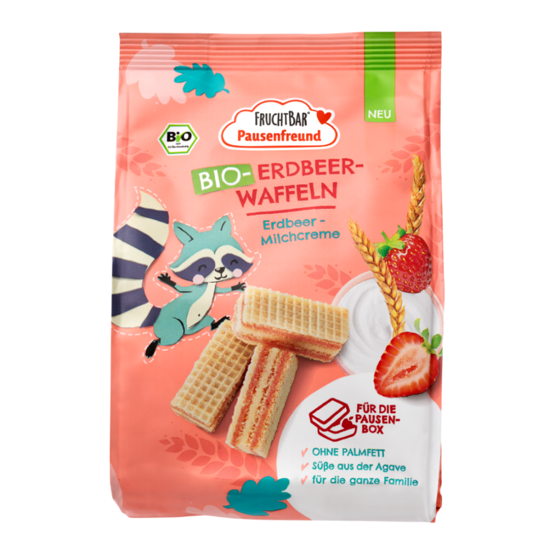 FruchtBar Bio Kekse gaufrettes fraise bio pièce dès 3 ans
