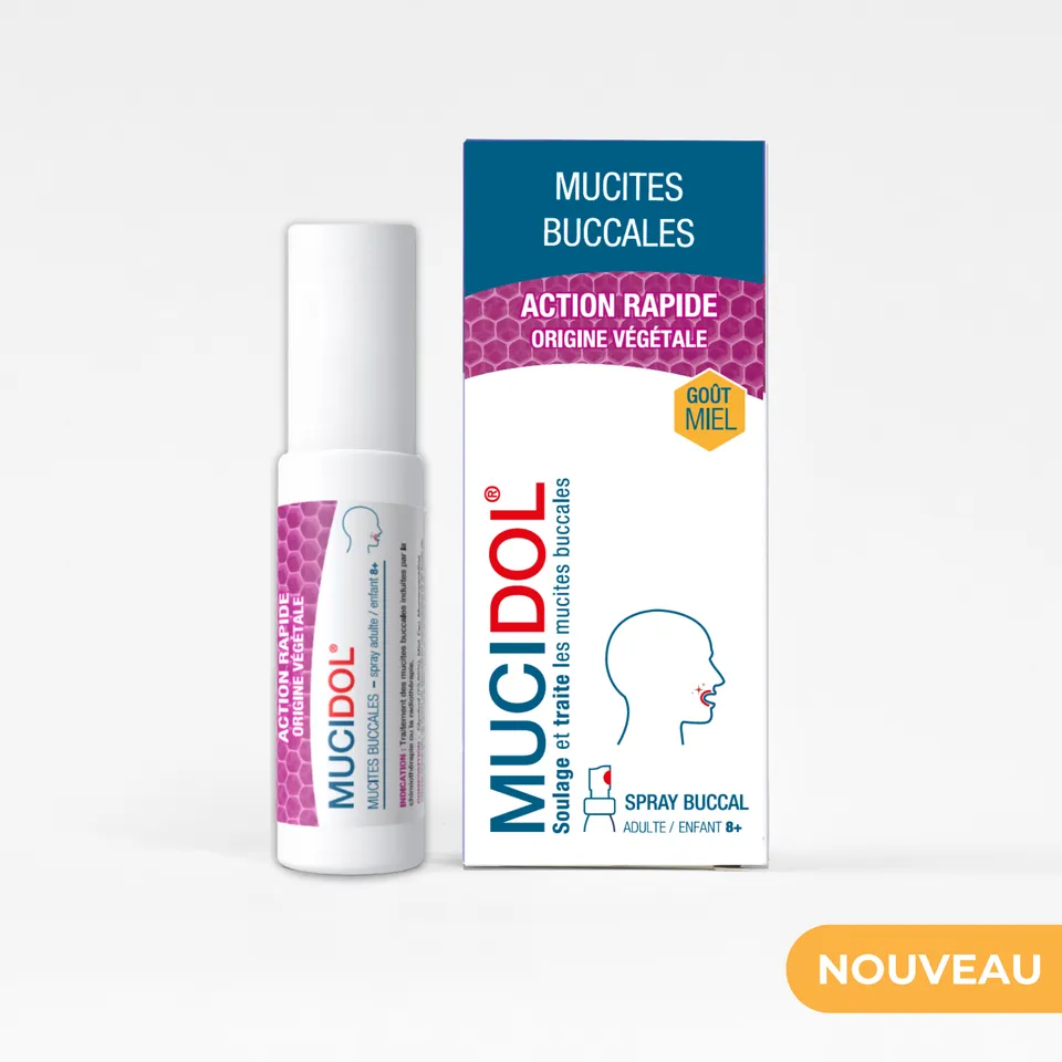 PediAct Mucidol spray 20 mL mucites dès 8 ans et adulte