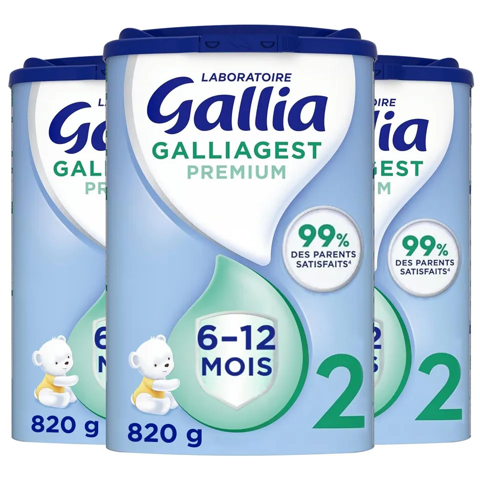 Gallia Galliagest Premium 2 lait poudre 6-12 mois 3x820g fer