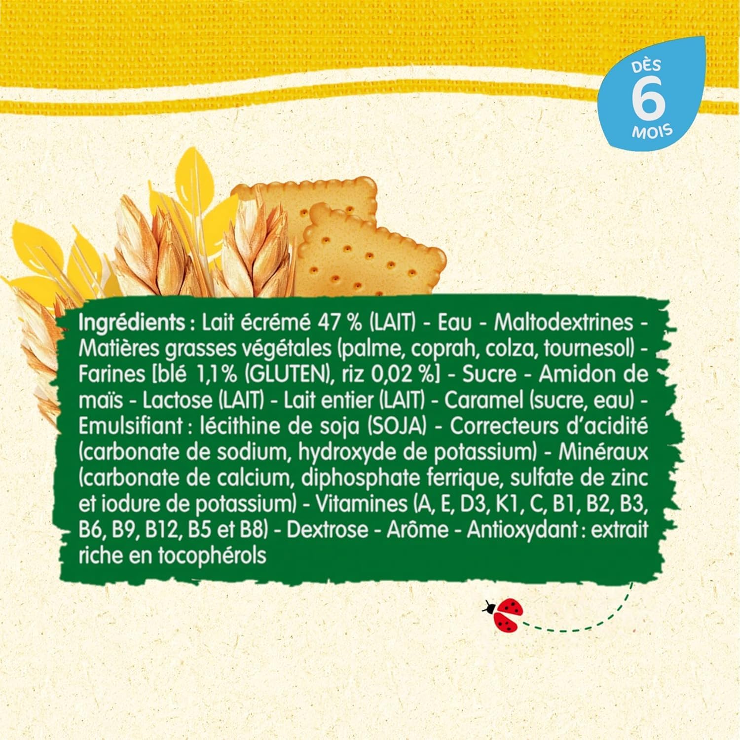 Blédina Blédidej Biscuit céréales lactées 6 mois 12x250ml