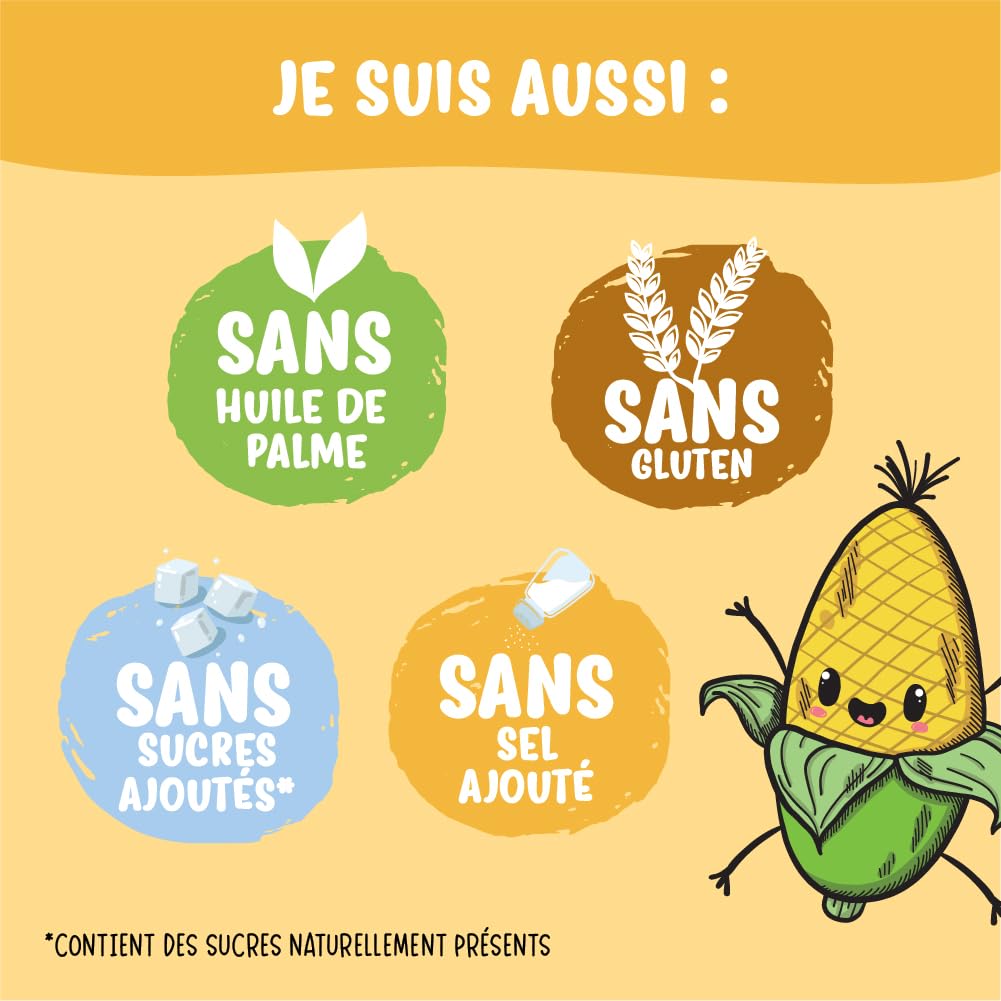 France Bébé Mon Craquant biscuit maïs soufflé bio 8x20g