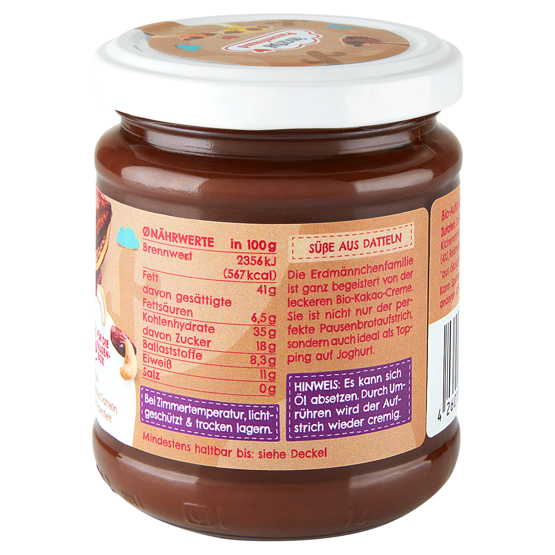FruchtBar Bio Frühstück pâte à tartiner cacao à l'unité vegan