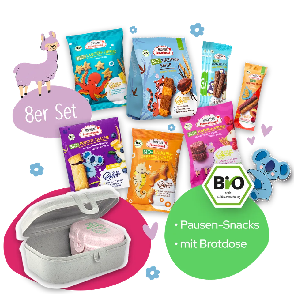 FruchtBar Pausenfreund Paket coffret goûter enfant bio dès 3 ans